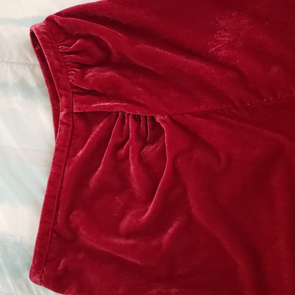 Anthropologie Monte Raspberry Velvet Mini Skirt - Picture 2 of 16